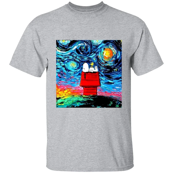 Snoopy Vincent Van Gogh Starry Shirt - Image 9