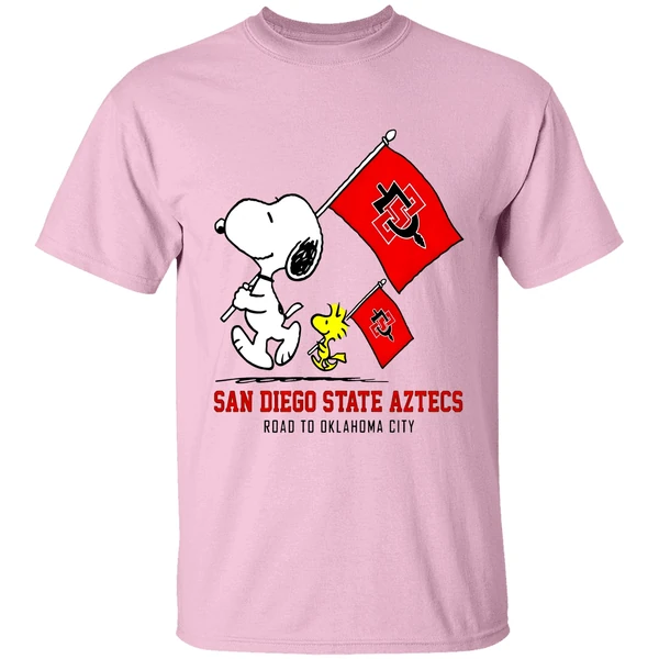 Snoopy Woodstock San Diego State Aztecs Road To Oklahoma City Shirt Snoopy Woodstock San Diego State Aztecs Road To Oklahoma City Shirt