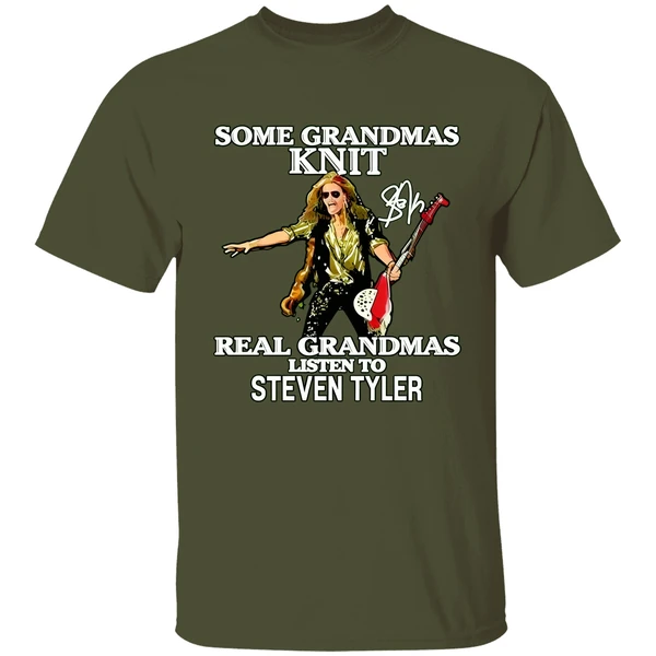Some Grandmas Knit Real Grandmas Listen To Steven Tyler Shirt - Image 3