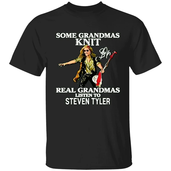 Some Grandmas Knit Real Grandmas Listen To Steven Tyler Shirt - Image 9