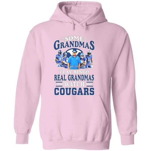 Some Grandmas Play Bingo Real Grandmas Watch Byu Cougars Football Hoodie - Image 5