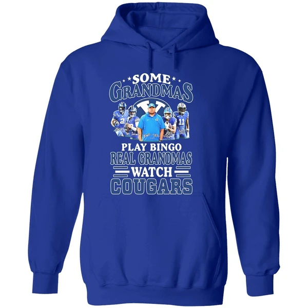 Some Grandmas Play Bingo Real Grandmas Watch Byu Cougars Football Hoodie - Image 7