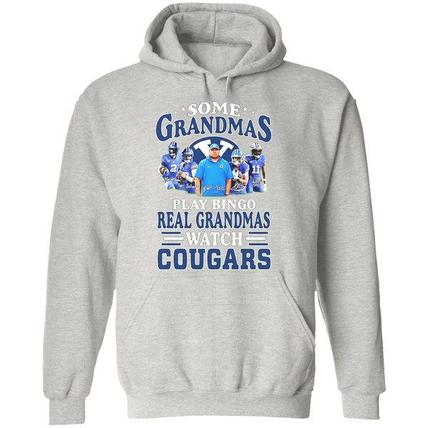 Some Grandmas Play Bingo Real Grandmas Watch Byu Cougars Football Hoodie - Image 9