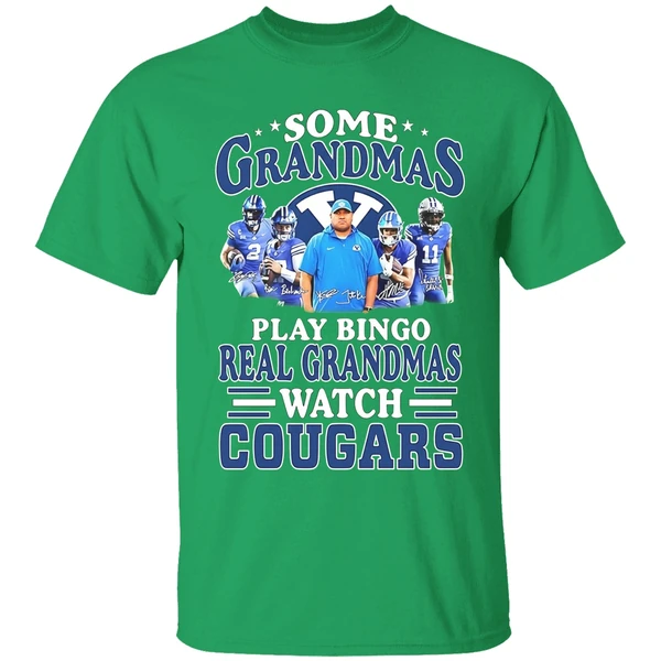 Some Grandmas Play Bingo Real Grandmas Watch Byu Cougars Football Shirt - Image 2
