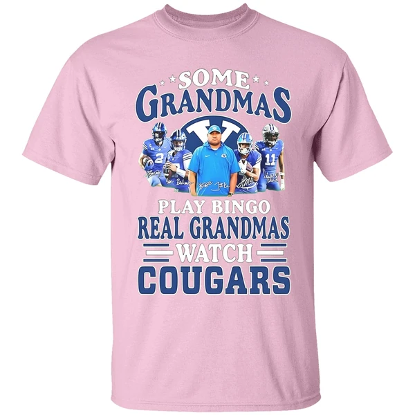 Some Grandmas Play Bingo Real Grandmas Watch Byu Cougars Football Shirt - Image 3