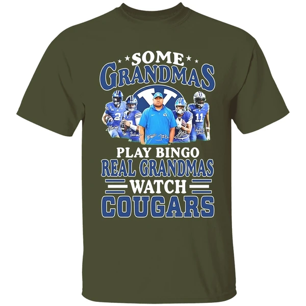 Some Grandmas Play Bingo Real Grandmas Watch Byu Cougars Football Shirt - Image 4