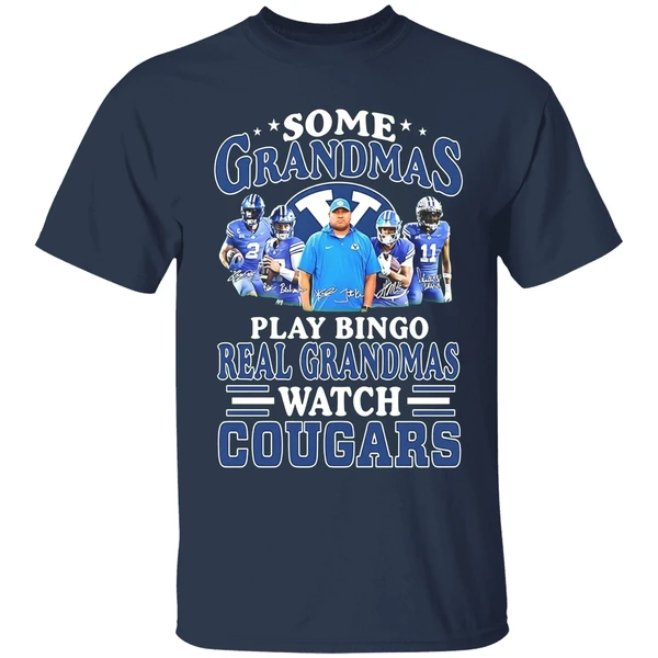 Some Grandmas Play Bingo Real Grandmas Watch Byu Cougars Football Shirt - Image 5