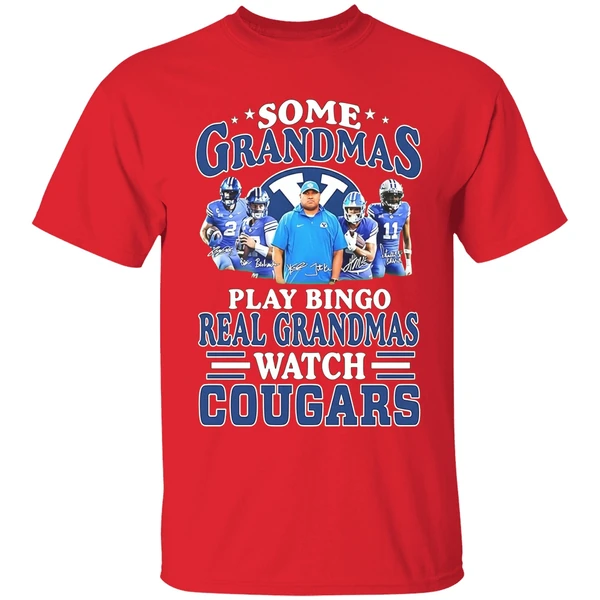Some Grandmas Play Bingo Real Grandmas Watch Byu Cougars Football Shirt - Image 7