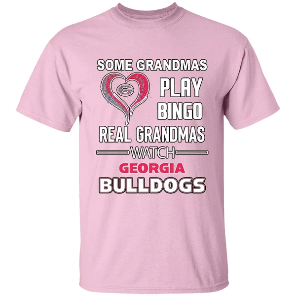 some grandmas play bingo real grandmas watch georgia bulldogs shirt lightpink