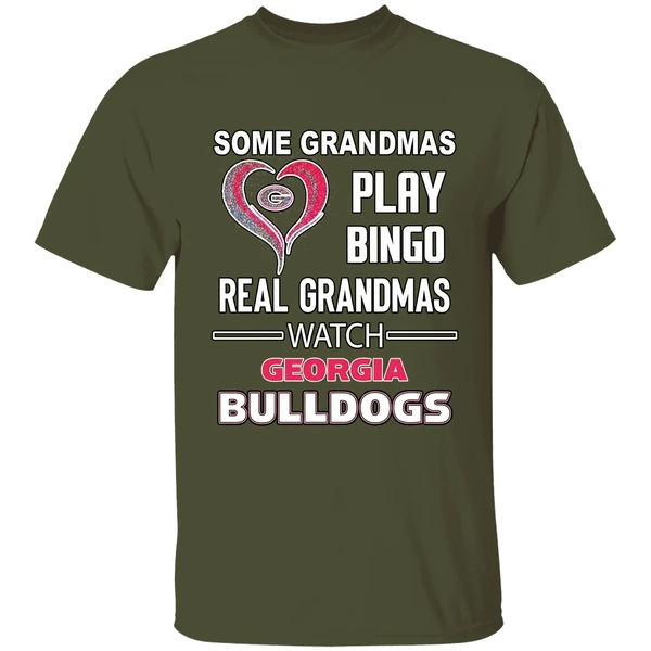 Some Grandmas Play Bingo Real Grandmas Watch Georgia Bulldogs Shirt - Image 4