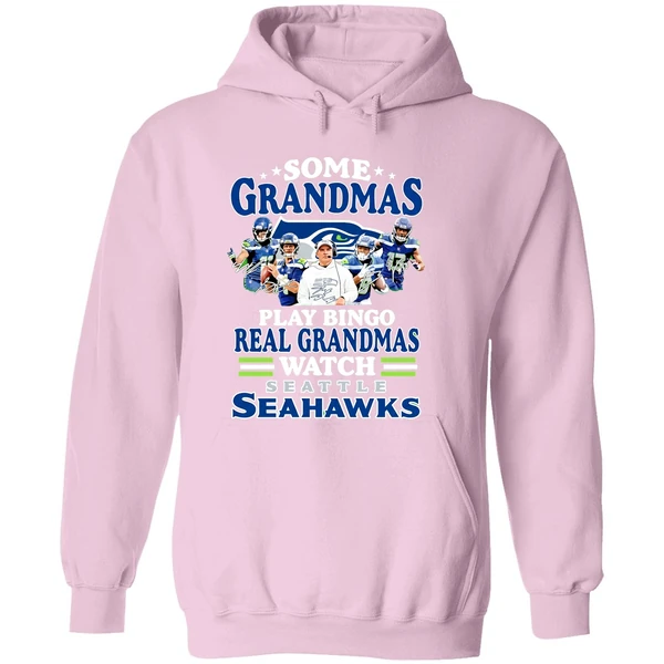 Some Grandmas Play Bingo Real Grandmas Watch Seattle Seahawks Hoodie - Image 5