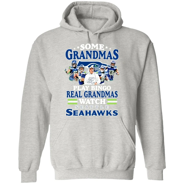 Some Grandmas Play Bingo Real Grandmas Watch Seattle Seahawks Hoodie - Image 9