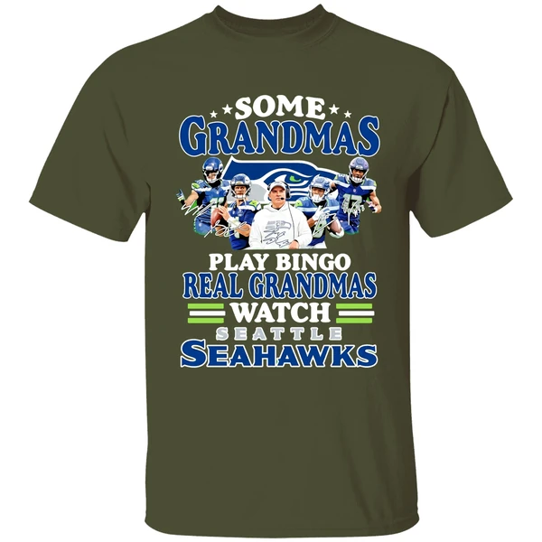 Some Grandmas Play Bingo Real Grandmas Watch Seattle Seahawks Shirt - Image 4
