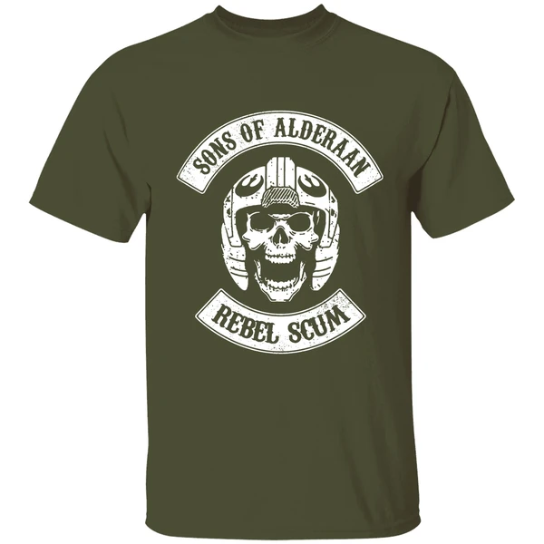 sons of alderaan rebel scum star wars shirt militarygreen