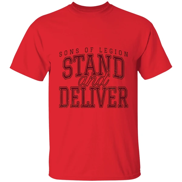 sons of legion stand and deliver indiana shirt red