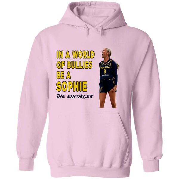 Sophie Cunningham In A World Of Bullies Be A Bullies The Enforcer Indiana Fever Hoodie - Image 5