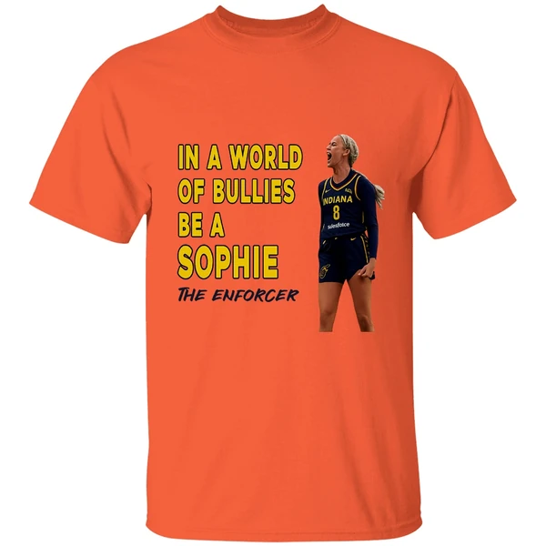 Sophie Cunningham In A World Of Bullies Be A Bullies The Enforcer Indiana Fever Shirt - Image 5