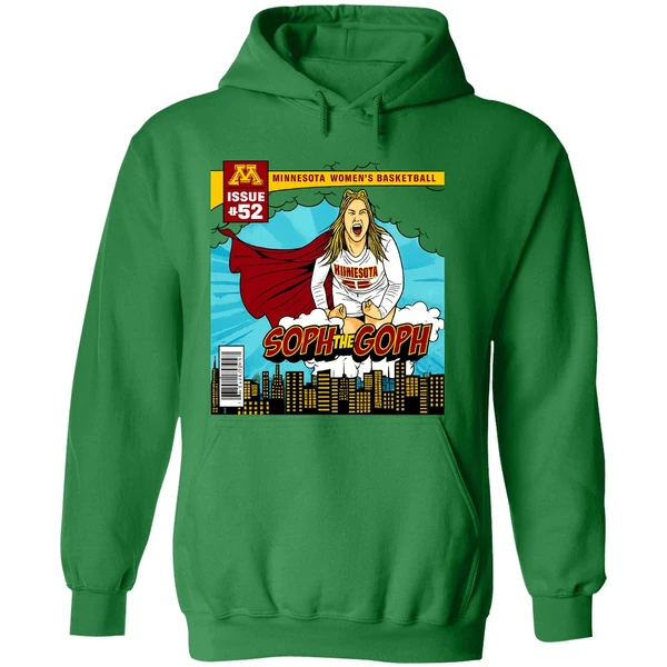 Sophie Hart Minnesota Golden Gophers Soph The Goph Superman Hoodie - Image 2