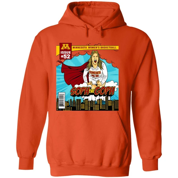 Sophie Hart Minnesota Golden Gophers Soph The Goph Superman Hoodie - Image 6