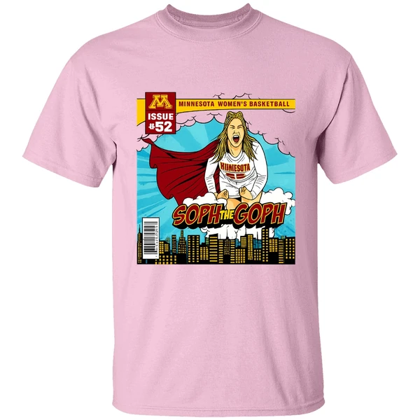 Sophie Hart Minnesota Golden Gophers Soph The Goph Superman Shirt - Image 2