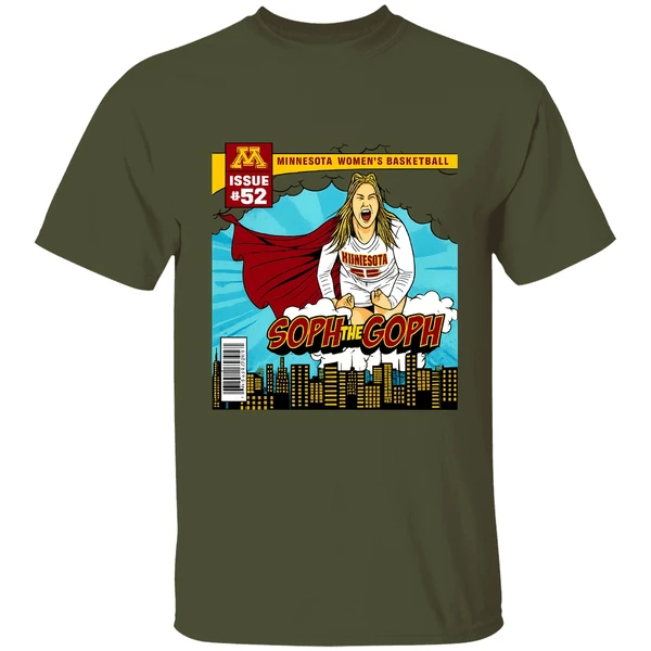 Sophie Hart Minnesota Golden Gophers Soph The Goph Superman Shirt - Image 3