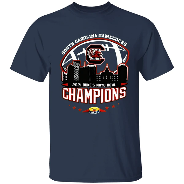 South Carolina Gamecocks 2021 Duke's Mayo Bowl Champions Shirt - Image 4