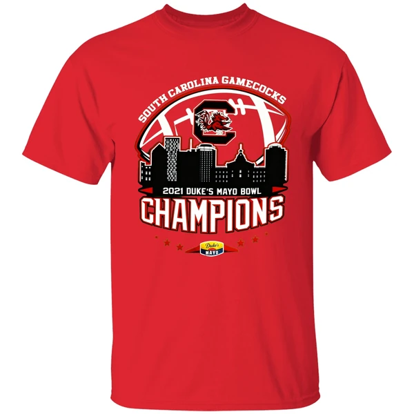 South Carolina Gamecocks 2021 Duke's Mayo Bowl Champions Shirt - Image 6