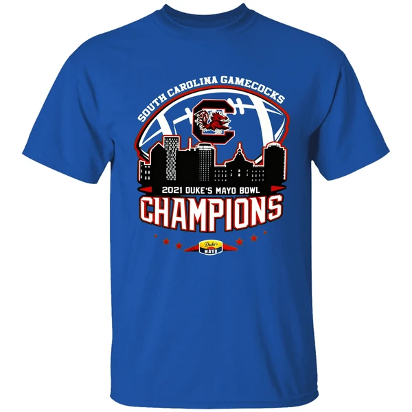 South Carolina Gamecocks 2021 Duke's Mayo Bowl Champions Shirt - Image 7