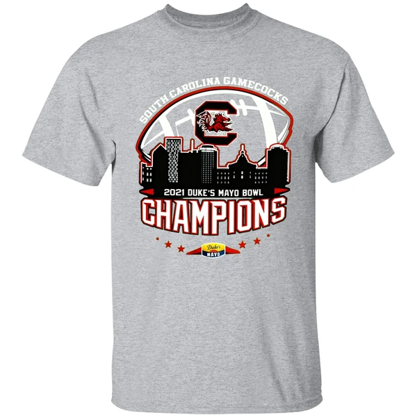 South Carolina Gamecocks 2021 Duke's Mayo Bowl Champions Shirt - Image 8
