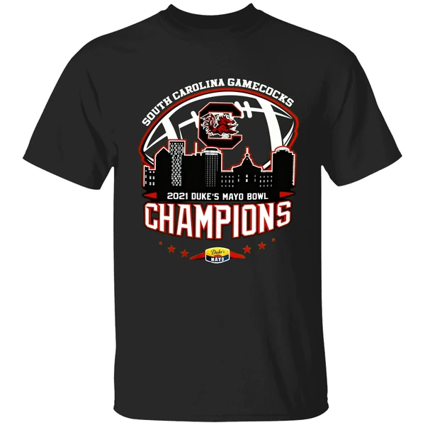 South Carolina Gamecocks 2021 Duke's Mayo Bowl Champions Shirt - Image 9