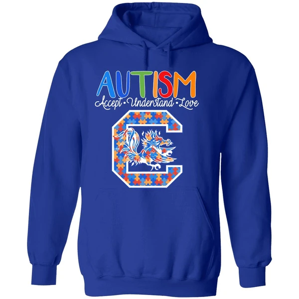 South Carolina Gamecocks Together For Autism Awareness Hoodie - Image 7