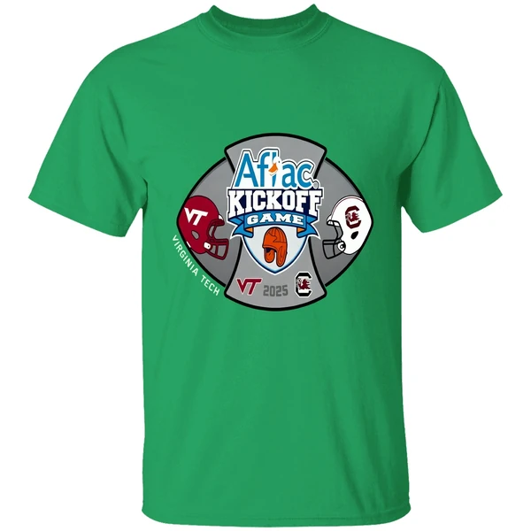 South Carolina Gamecocks Vs Virginia Tech Hokies 2025 Aflac Kickoff Game 2 Shirt - Image 2