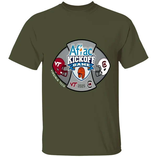 South Carolina Gamecocks Vs Virginia Tech Hokies 2025 Aflac Kickoff Game 2 Shirt - Image 4