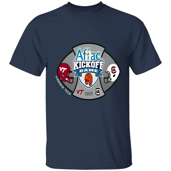 South Carolina Gamecocks Vs Virginia Tech Hokies 2025 Aflac Kickoff Game 2 Shirt - Image 5