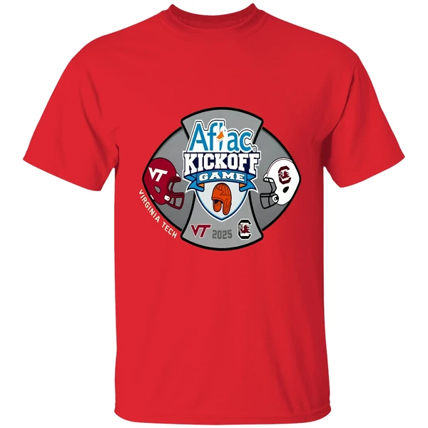 South Carolina Gamecocks Vs Virginia Tech Hokies 2025 Aflac Kickoff Game 2 Shirt - Image 7