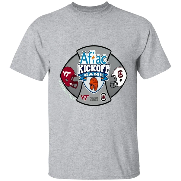 South Carolina Gamecocks Vs Virginia Tech Hokies 2025 Aflac Kickoff Game 2 Shirt - Image 9