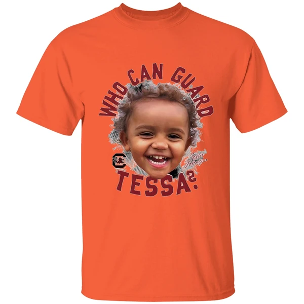 south carolina ncaa womens basketball tessa johnson who can guard tessa shirt orange