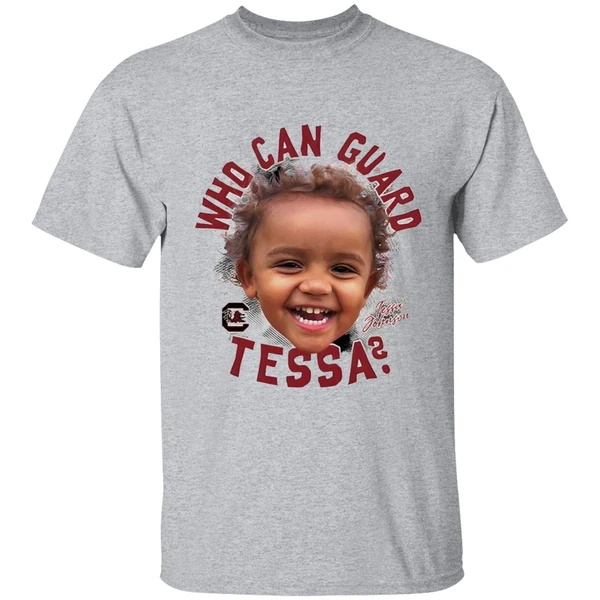 south carolina ncaa womens basketball tessa johnson who can guard tessa shirt sportgrey