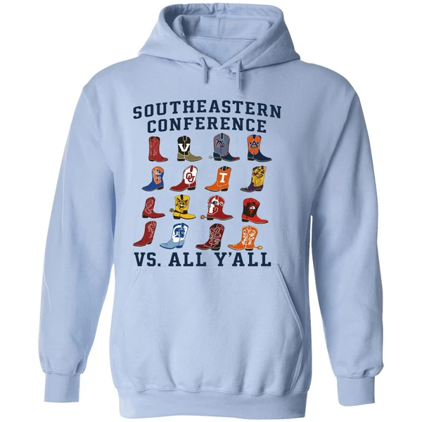 Southeastern Conference Sec Vs All Yall Cowboy Boots Hoodie - Image 4