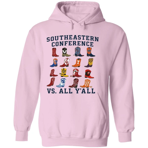 Southeastern Conference Sec Vs All Yall Cowboy Boots Hoodie - Image 5