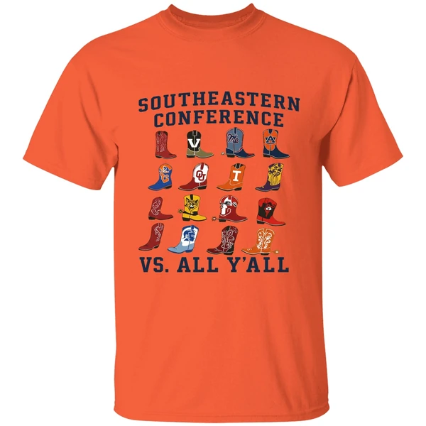 Southeastern Conference Sec Vs All Yall Cowboy Boots Shirt - Image 3