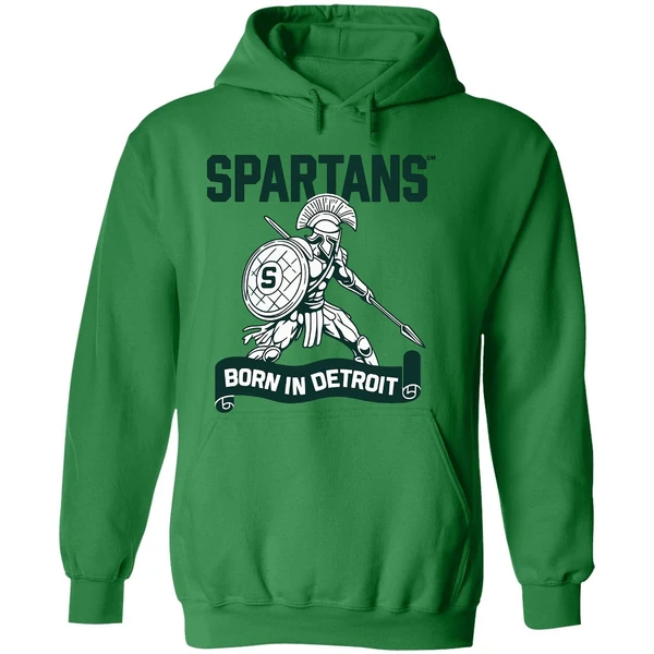 Spartans Born In Detroit Hoodie - Image 2