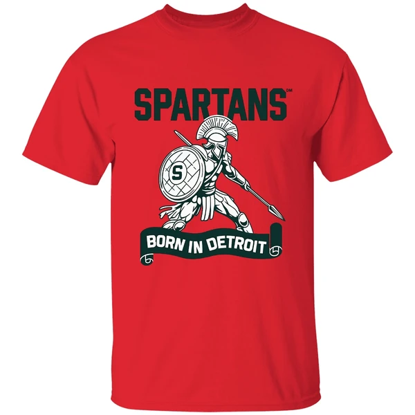 Spartans Born In Detroit Shirt - Image 4