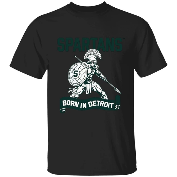 Spartans Born In Detroit Shirt - Image 7
