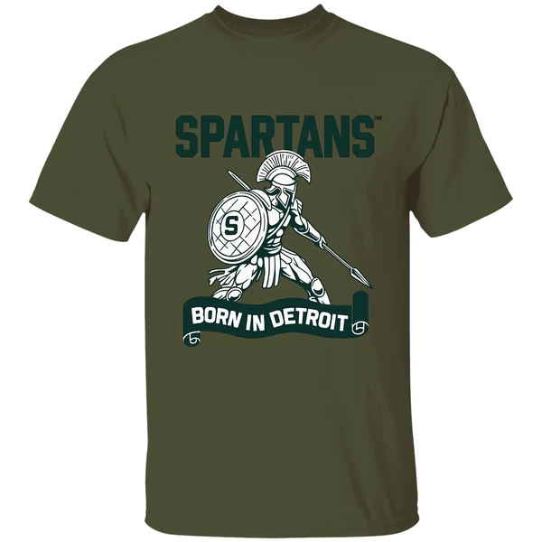 Spartans Born In Detroit Shirt - Image 9