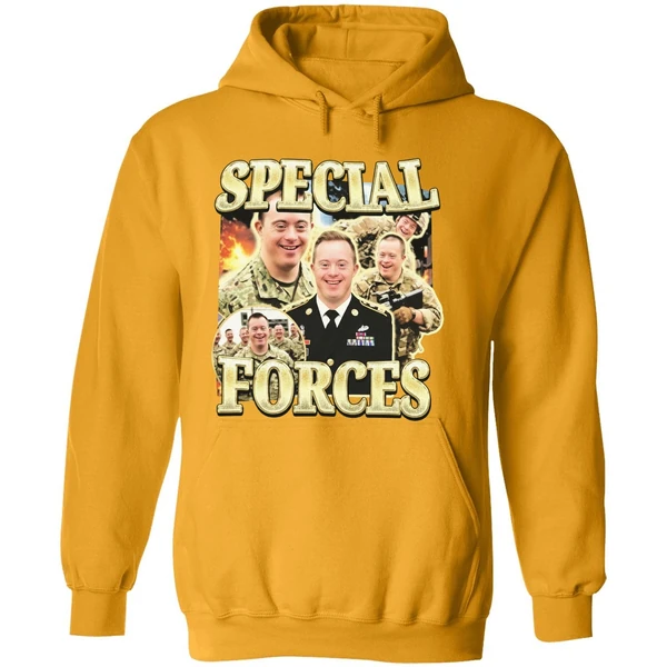 Special Ops Soldier With Down Syndrome Meme Hoodie