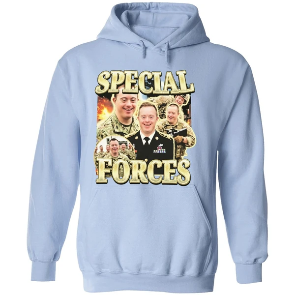 Special Ops Soldier With Down Syndrome Meme Hoodie - Image 4