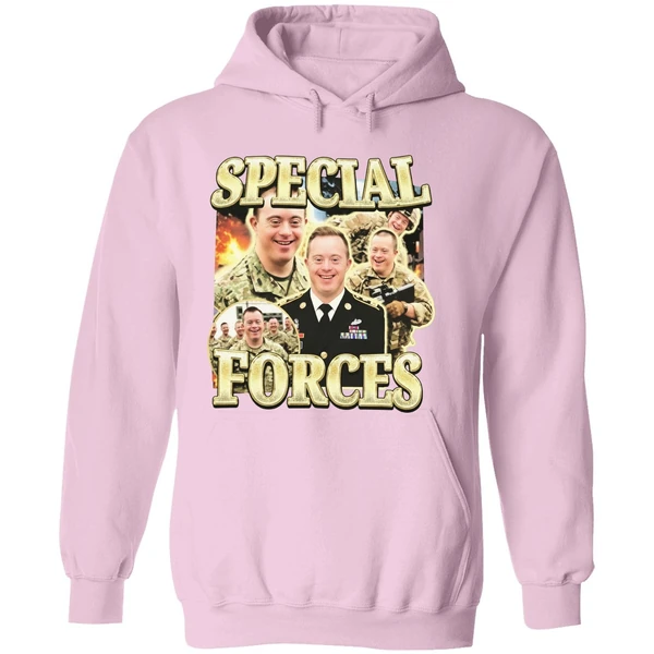 Special Ops Soldier With Down Syndrome Meme Hoodie - Image 5