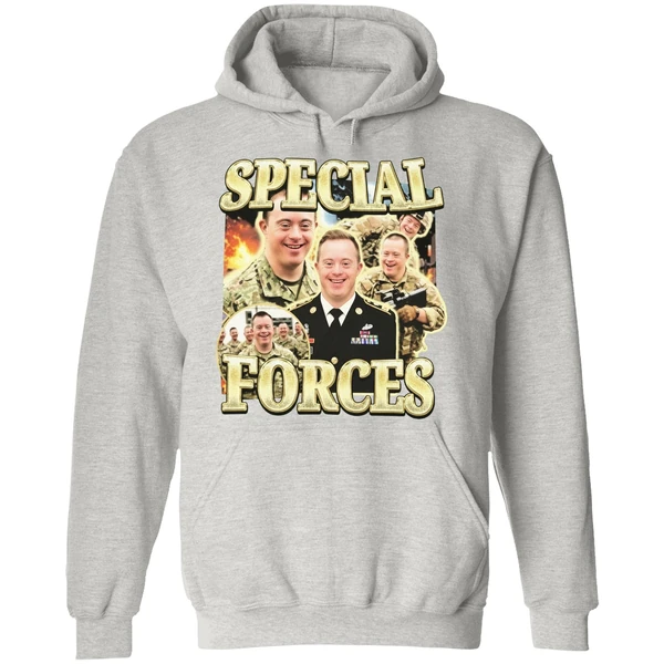 Special Ops Soldier With Down Syndrome Meme Hoodie - Image 9