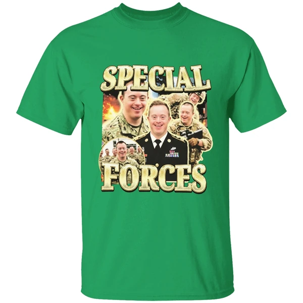 Special Ops Soldier With Down Syndrome Meme Shirt - Image 2